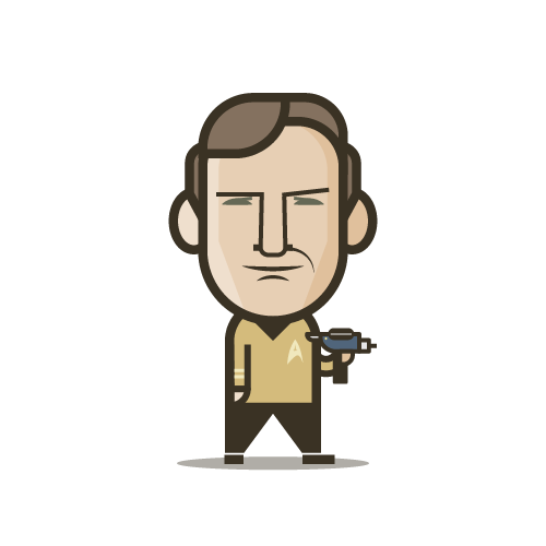 Loogmoji of Captain Kirk