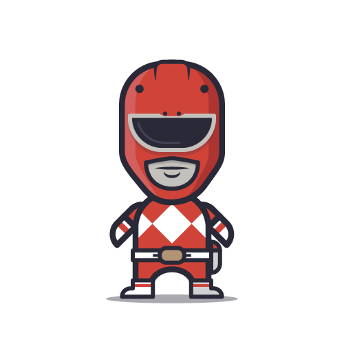 Loogmoji of the Red Power Ranger