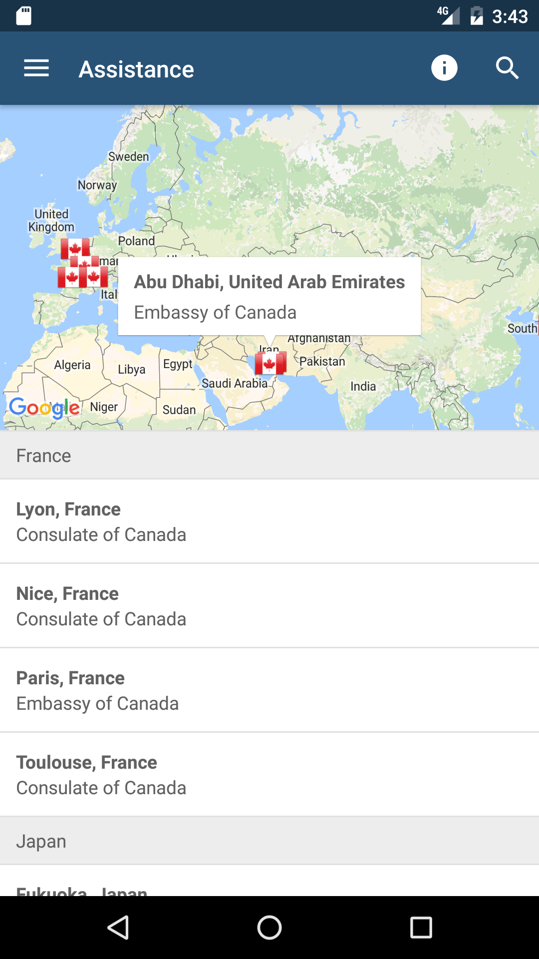 Travel Smart: Assistance travel-smart-canada-android-assistance-view