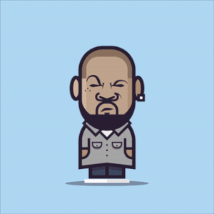 Animated Loogmoji of Ice Cube by Loogart