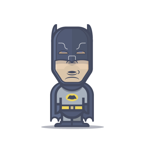 Loogmoji of Adam West as Batman
