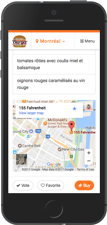 Le Burger Week mobile website 1