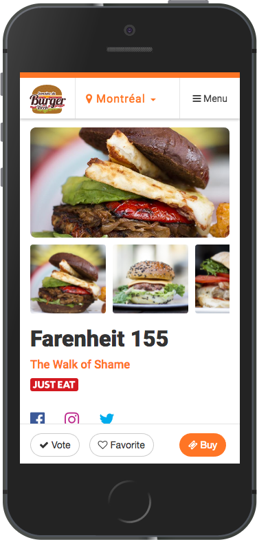 Le Burger Week mobile website 3