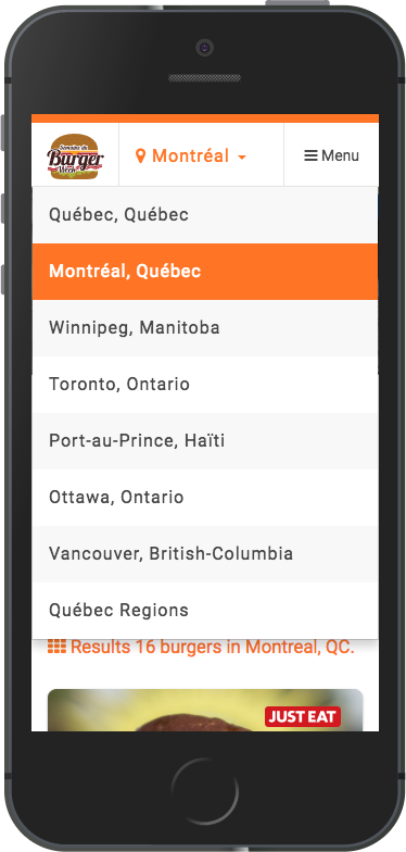 Le Burger Week mobile website 4
