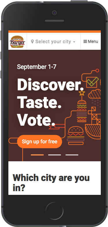 Le Burger Week mobile website 5