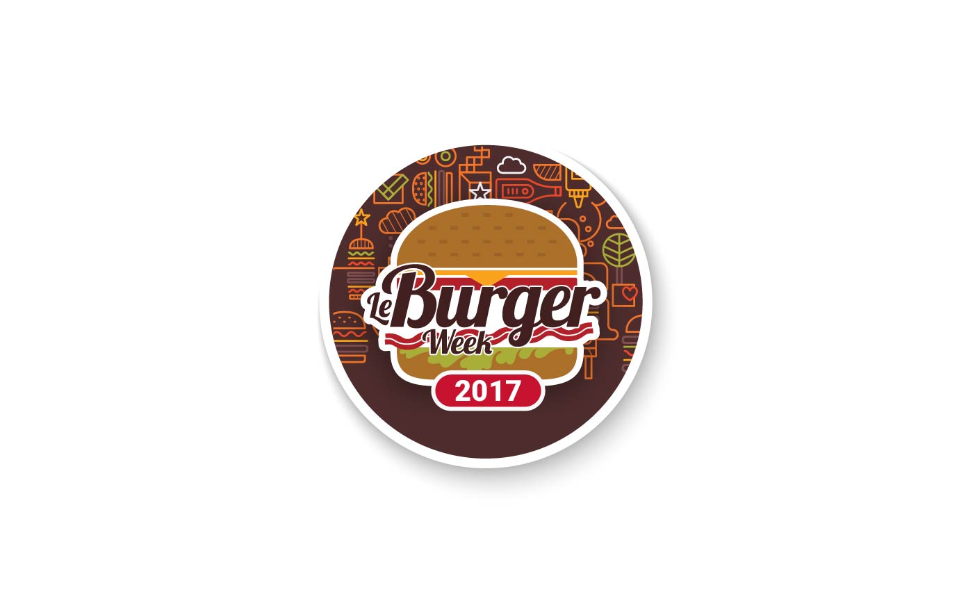 Le Burger Week restaurant sticker design by Loogart