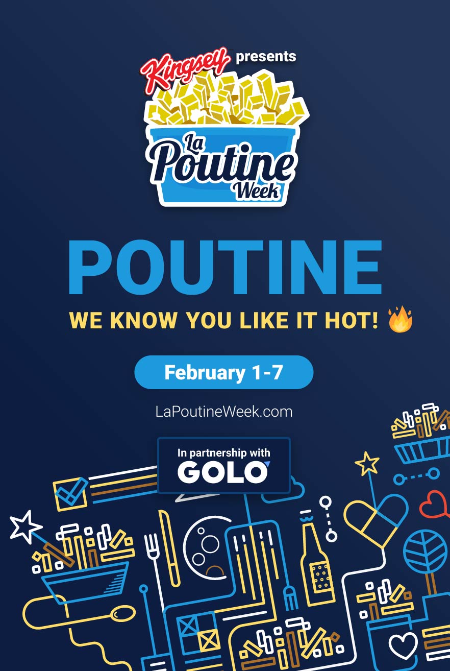 La Poutine Week Montreal English poster design by Loogart