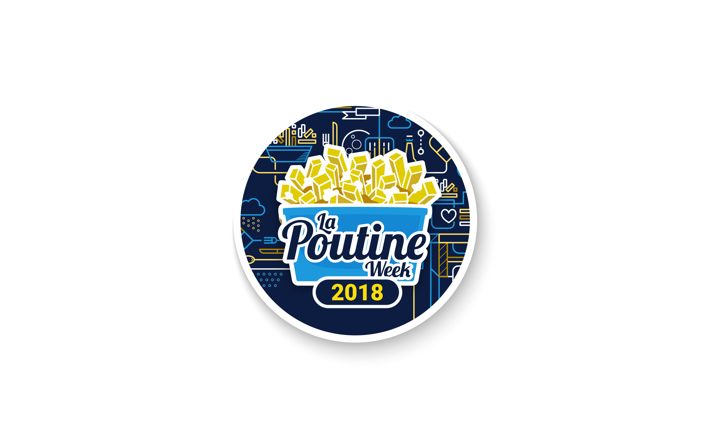 La Poutine Week restaurant sticker design by Loogart