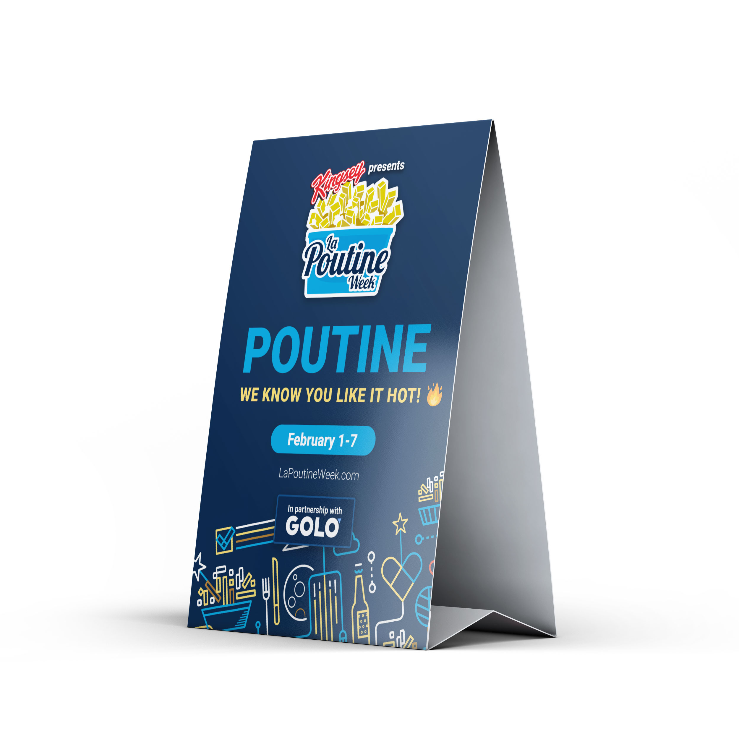 La Poutine Week table tent design by Loogart