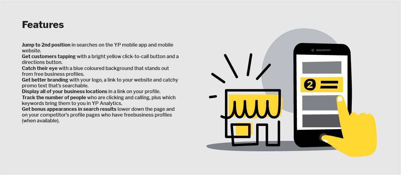 Yellow Pages B2B illustration by Loogart features