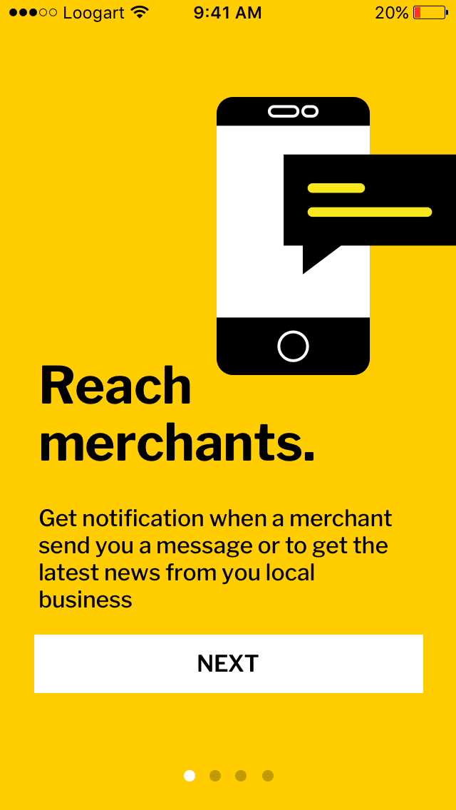 Yellow pages app onboard UI by Loogart 1
